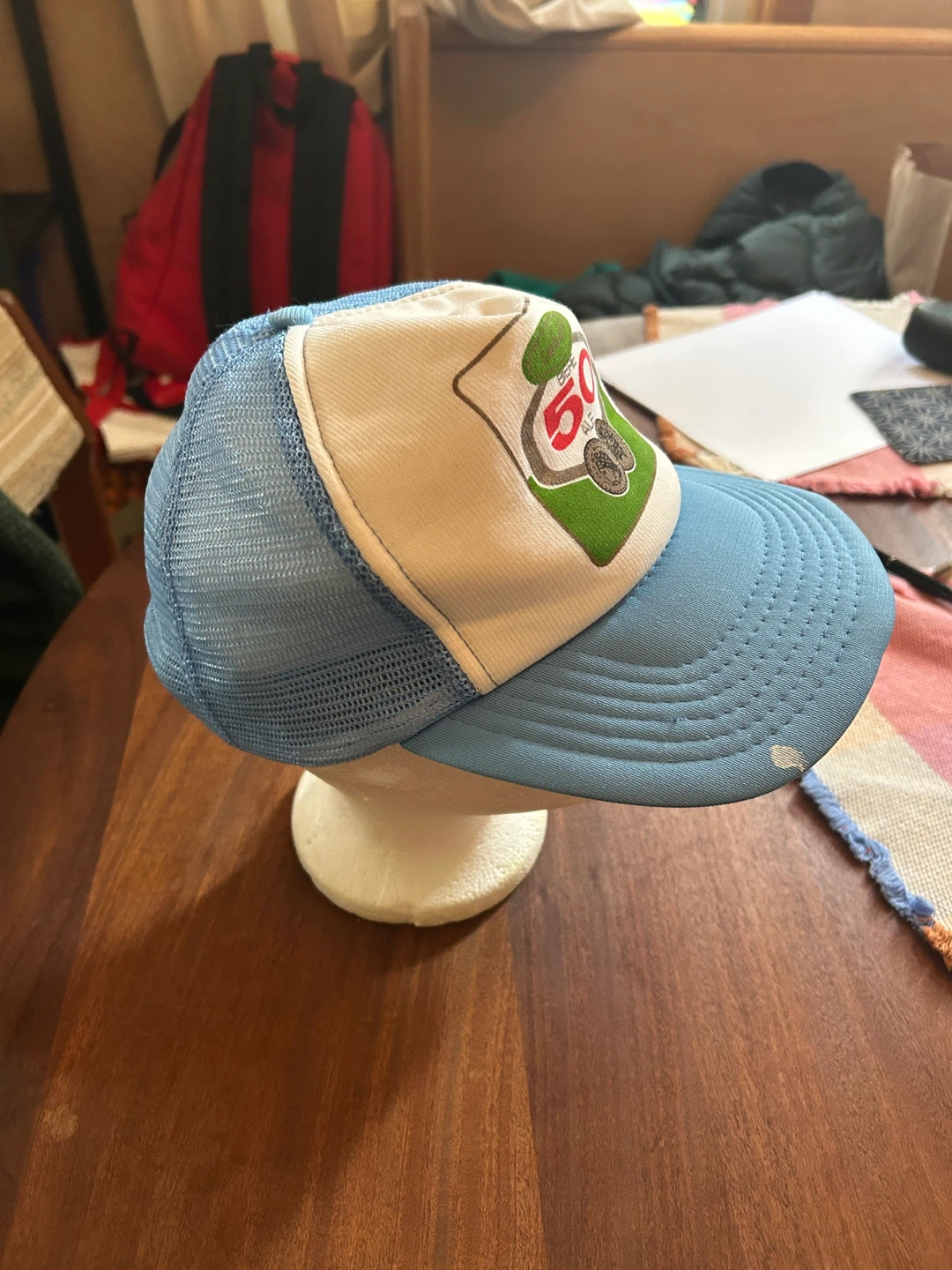 Vintage 80s Labatt 50 Ale Trucker Hat Very Worn - photo 2