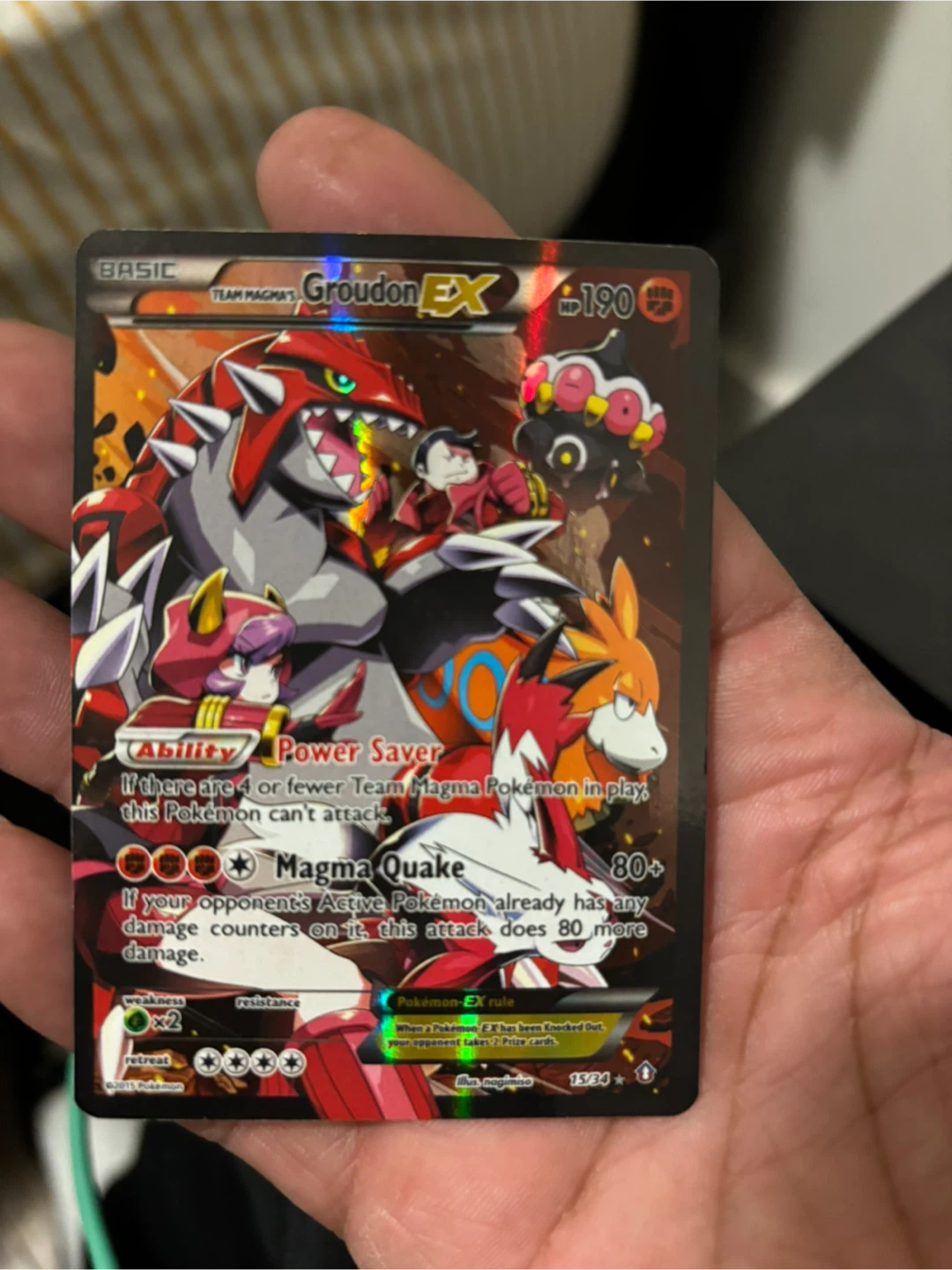 Pokemon Groudon EX Trading Card 15/34