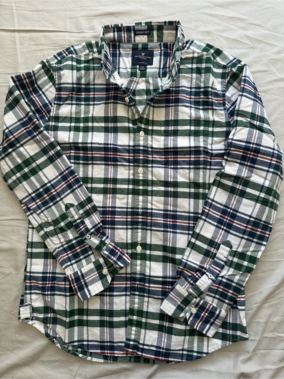 American Eagle Outfitters Plaid Classic Fit Shirt