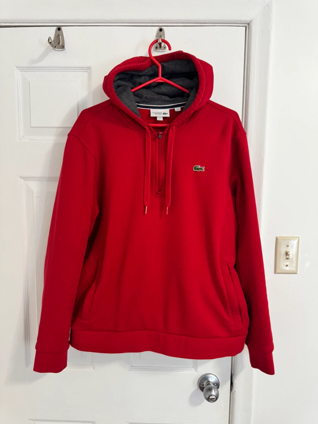 Mens Fleece Hoodie Quarter Zip (L)