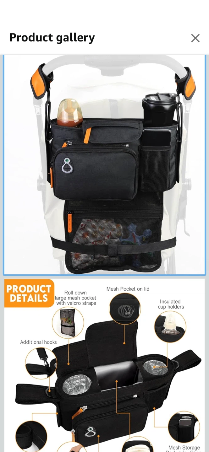 UMBEIBEI Universal Stroller Organizer Bag