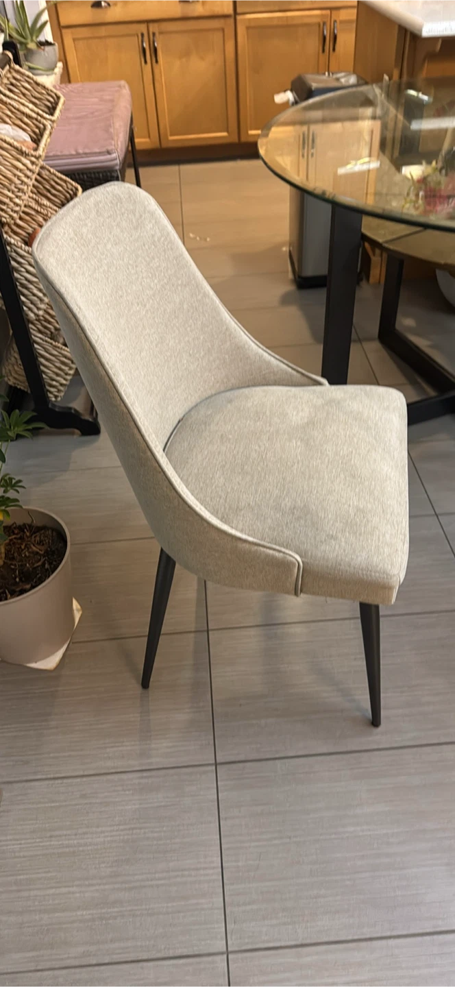 Round Glass Dining Table with Metal Base - photo 2