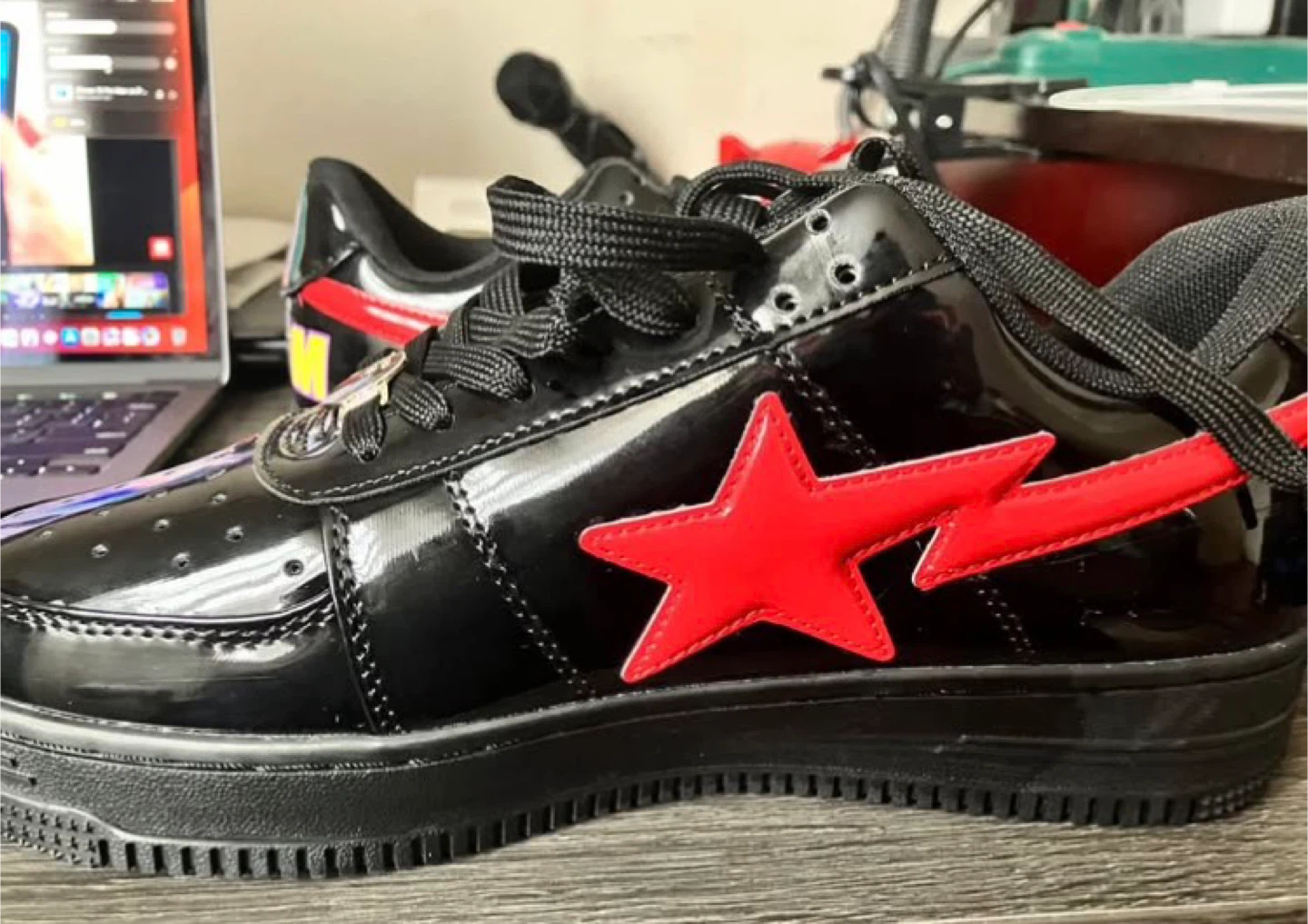 BAPE STA Black Shoes - photo 2