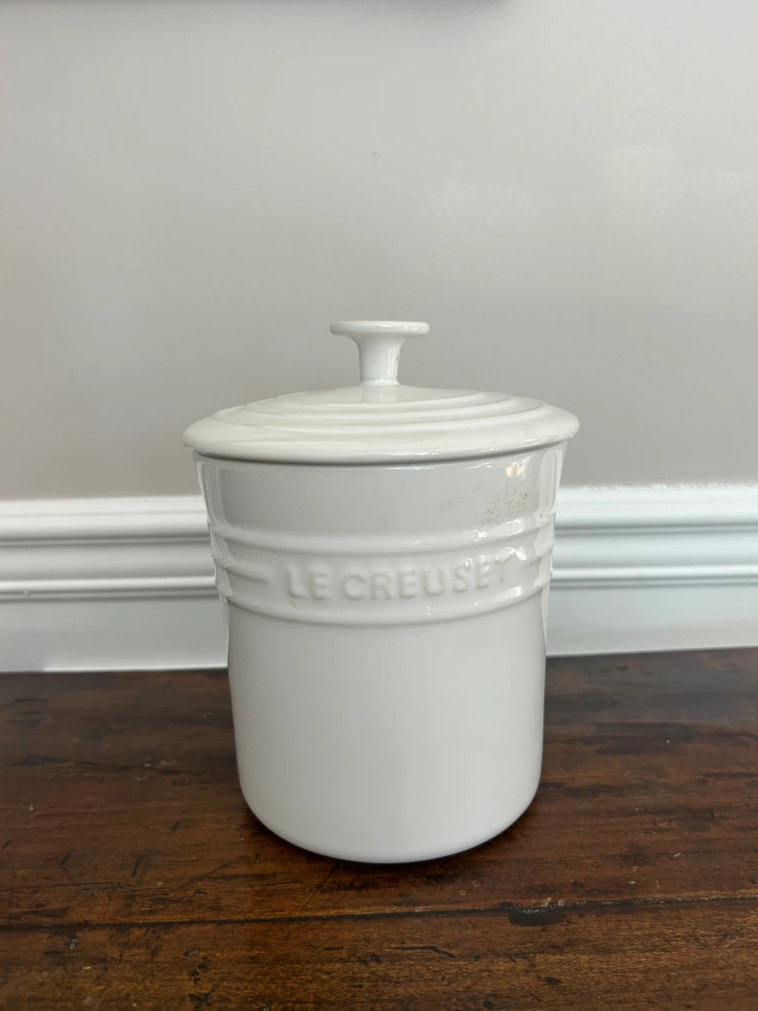 Le Creuset Stoneware Canister Jar White