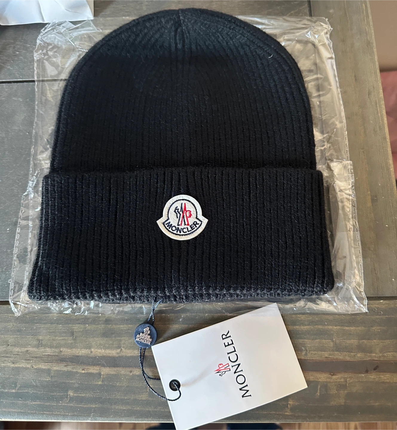Moncler Black Beanie