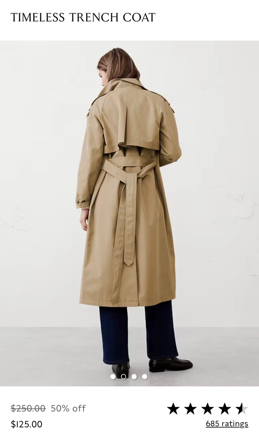 Banana Republic Water-Resistant Trench Coat - XS - photo 5