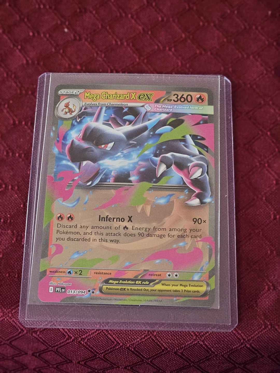 Pokemon Mega Charizard X EX Trading Card - photo 2