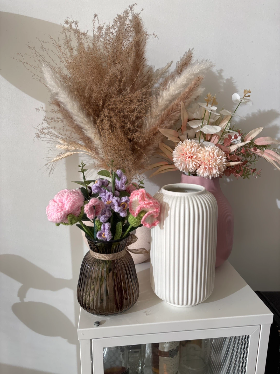 Assorted Decorative Vases with Artificial Flowers