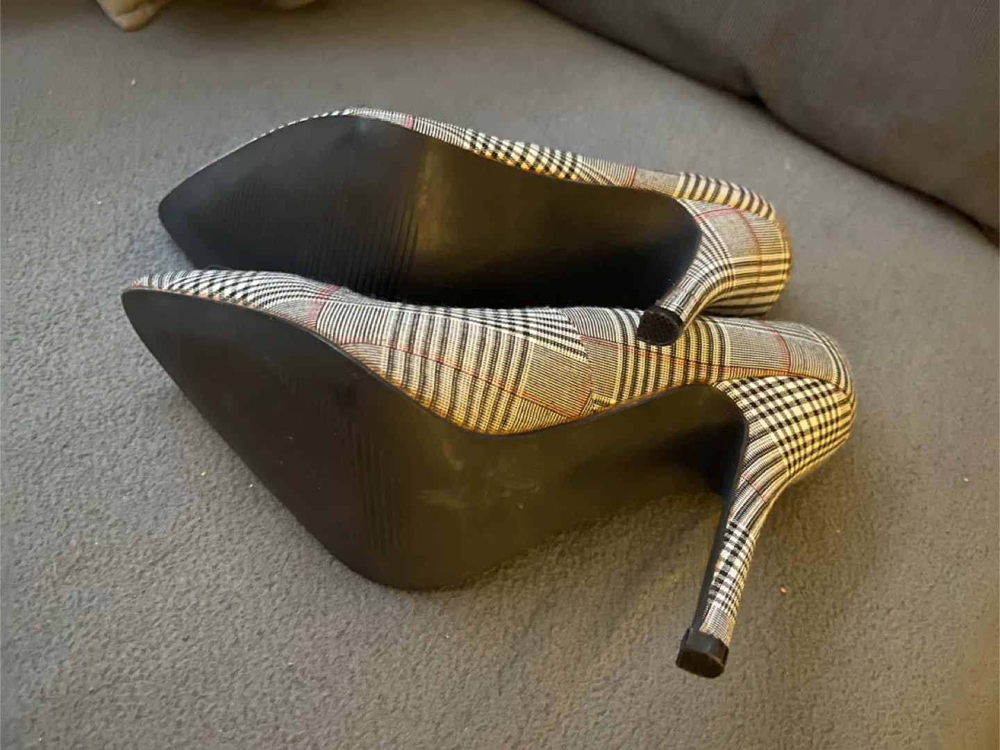 Ardene Plaid Pointed Toe Heels - photo 3