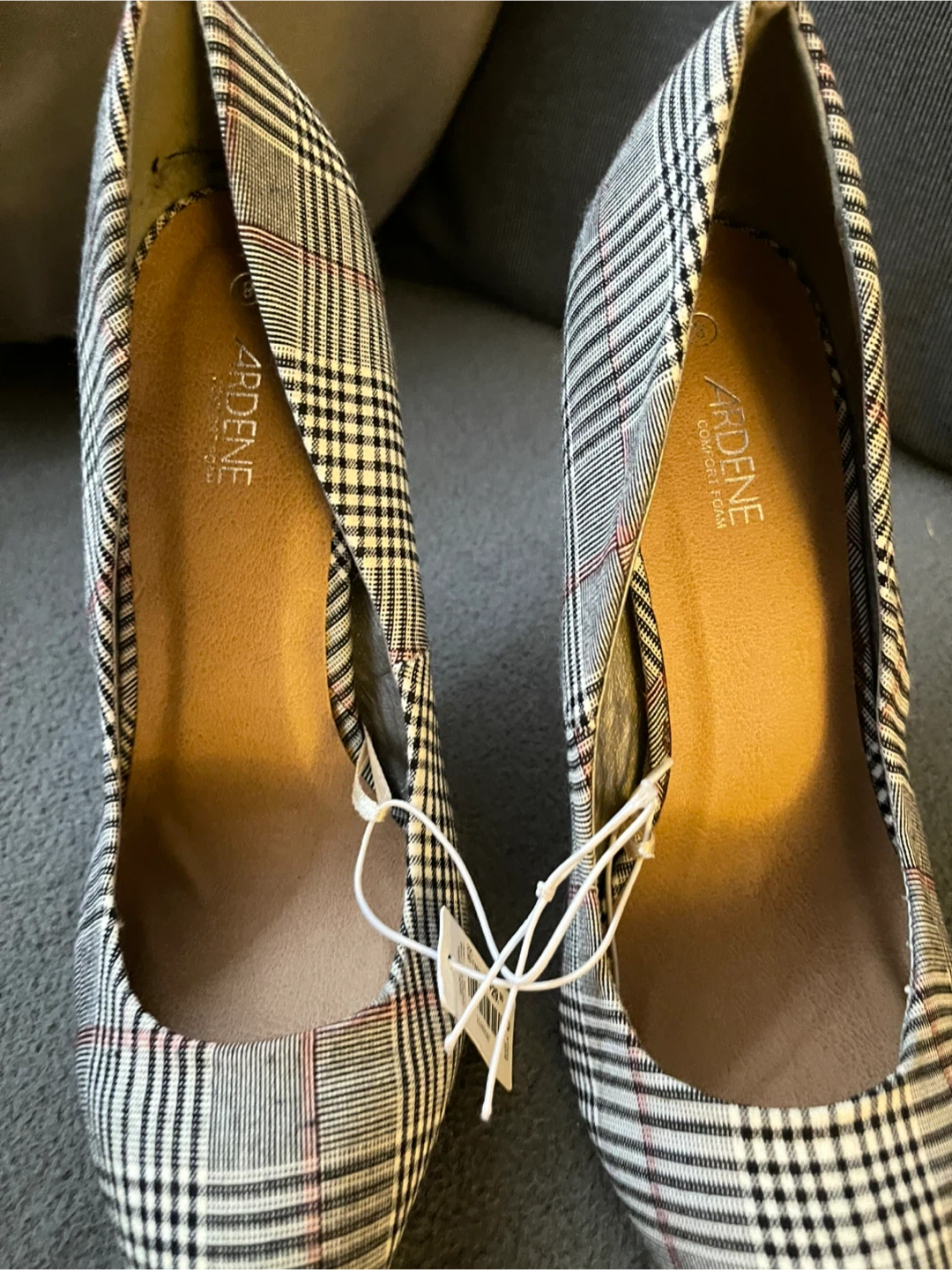 Ardene Plaid Pointed Toe Heels - photo 4