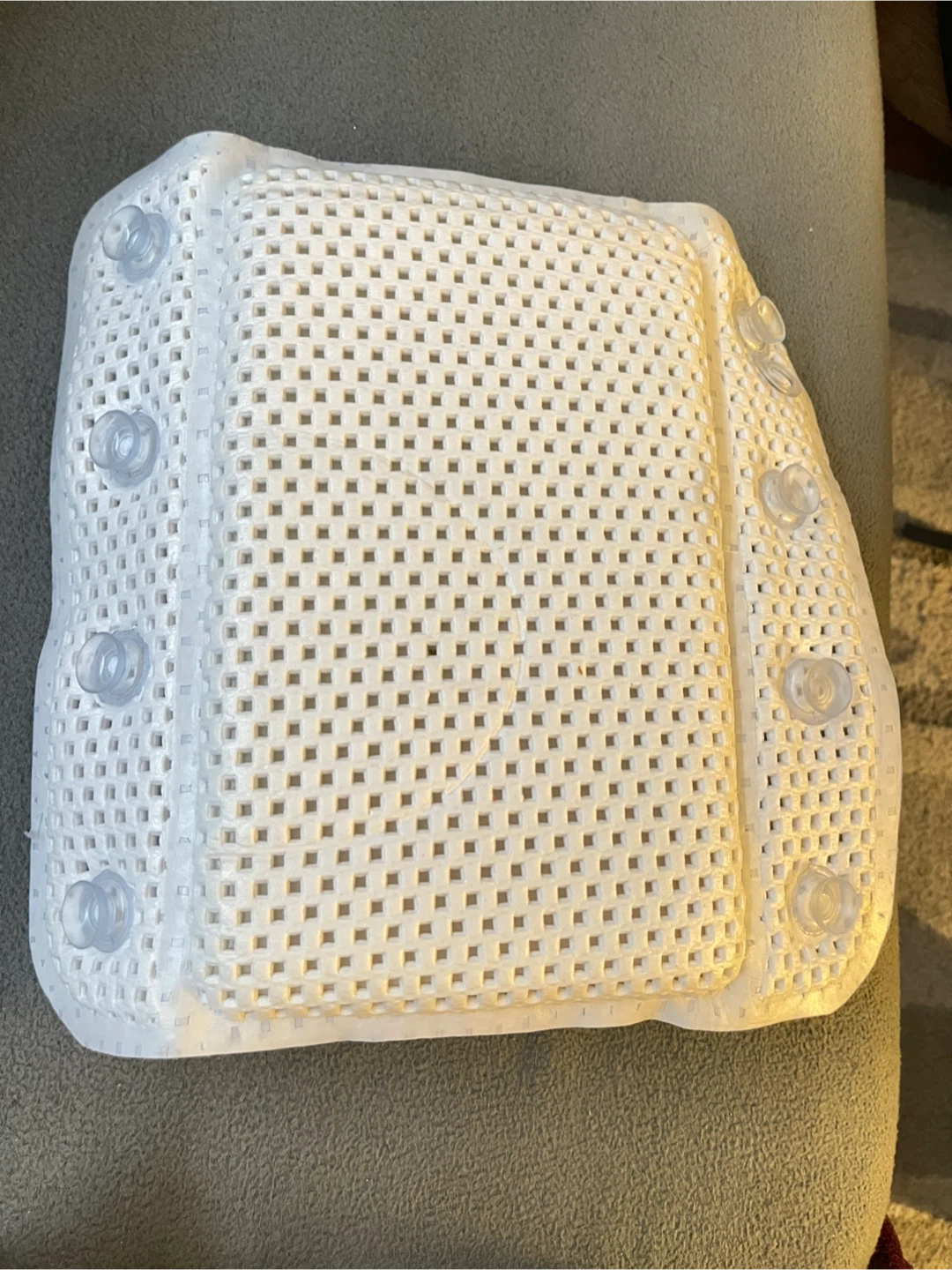 White Bath Pillow with Suction Cups - photo 2