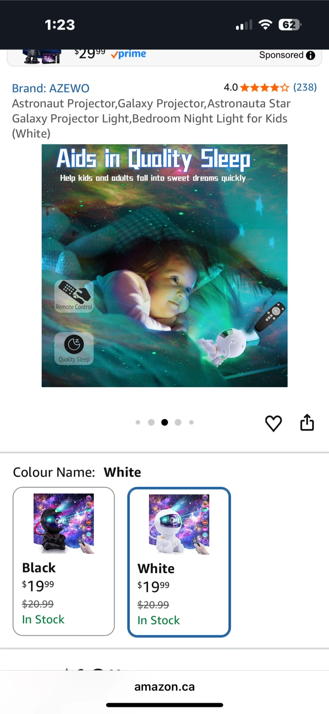Astronaut Projector Galaxy Nebula Night Light - photo 3