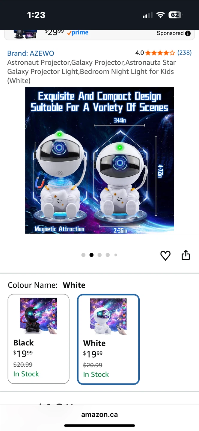 Astronaut Projector Galaxy Nebula Night Light - photo 2