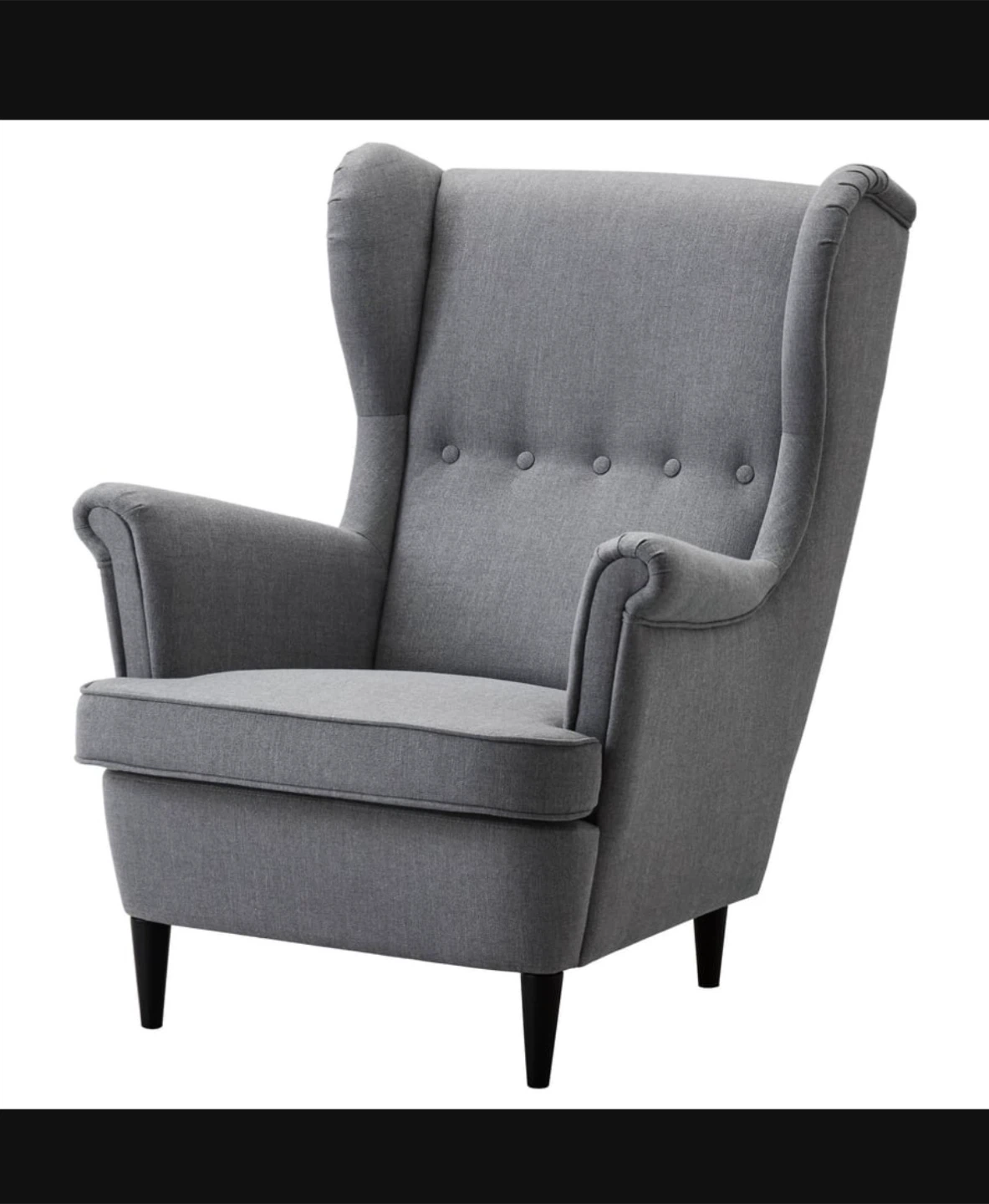 Grey Wingback Armchair