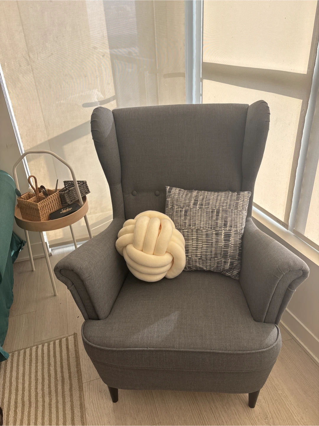 Grey Wingback Armchair - photo 3