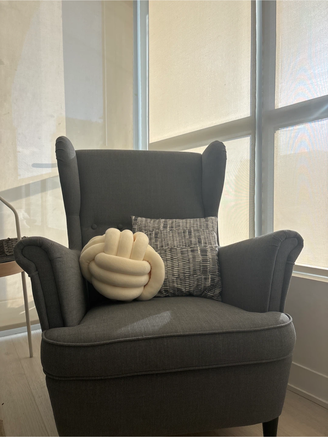 Grey Wingback Armchair - photo 2