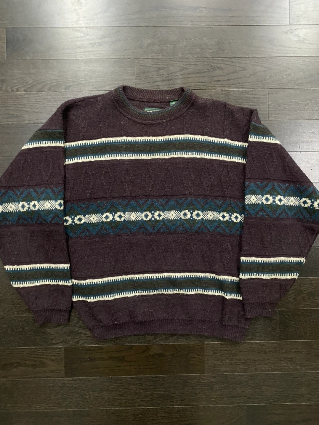 Vintage Patterned Knit Sweater – Cozy 90s Style - photo 2