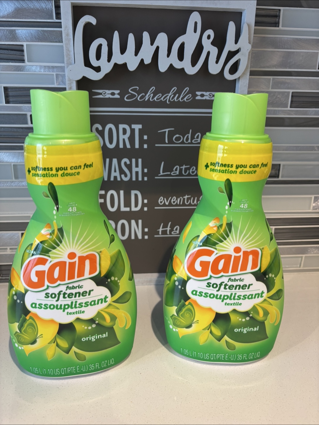 Gain Original Fabric Softener - 2 x 1.05L Bottles