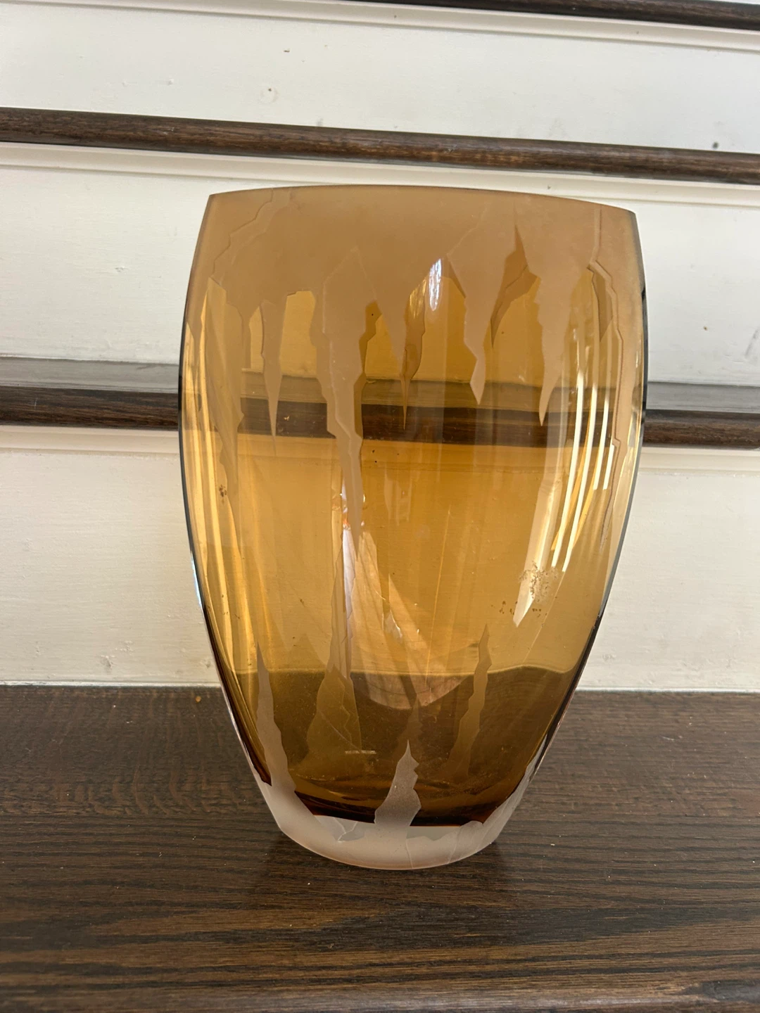 Amber Glass Vase