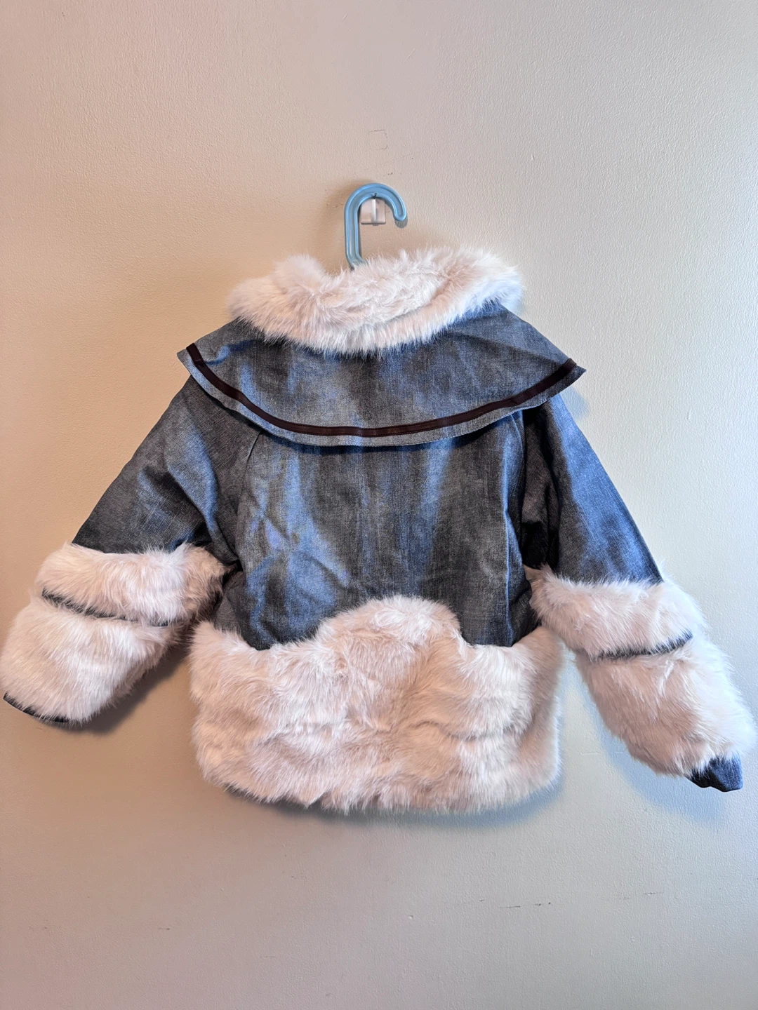 Denim Jacket with Faux Fur Trim Toddler 9-10T - photo 3