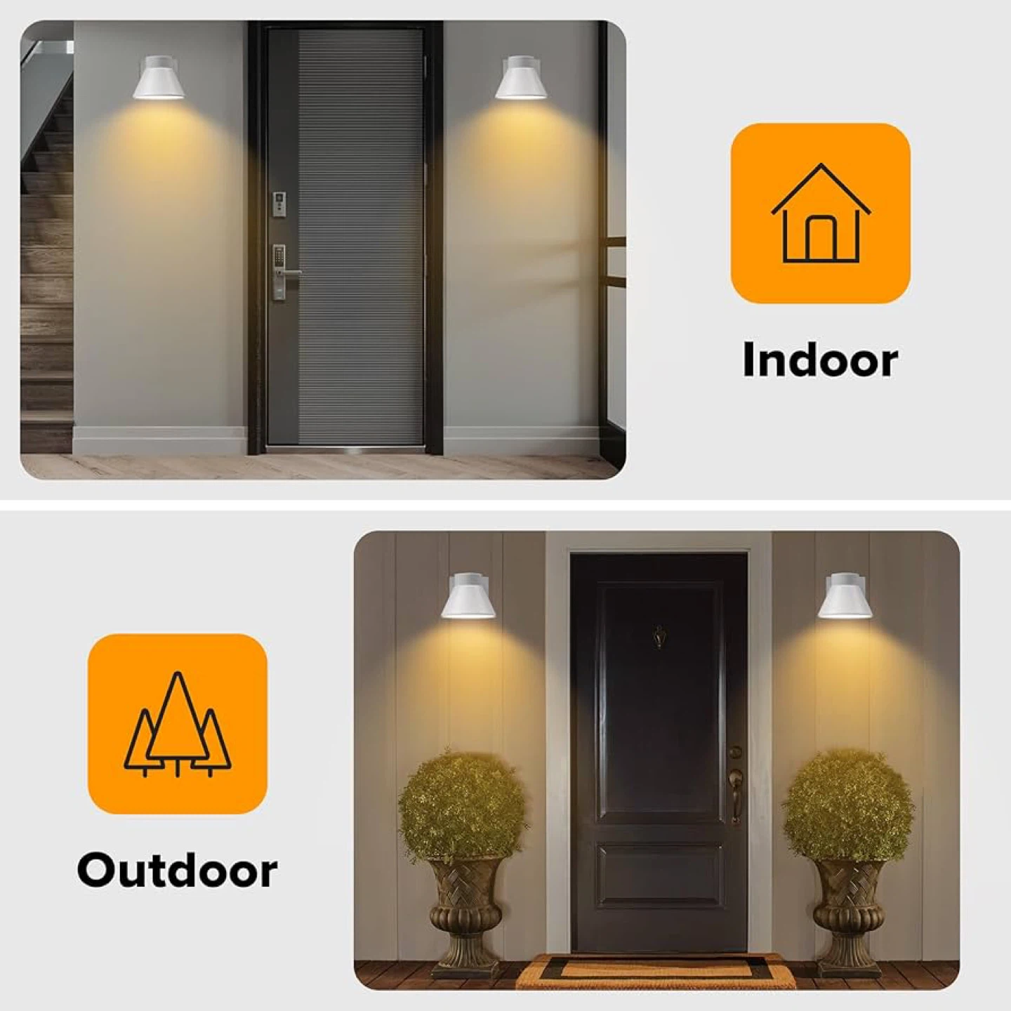 UME White Outdoor Wall Light Fixture - photo 3