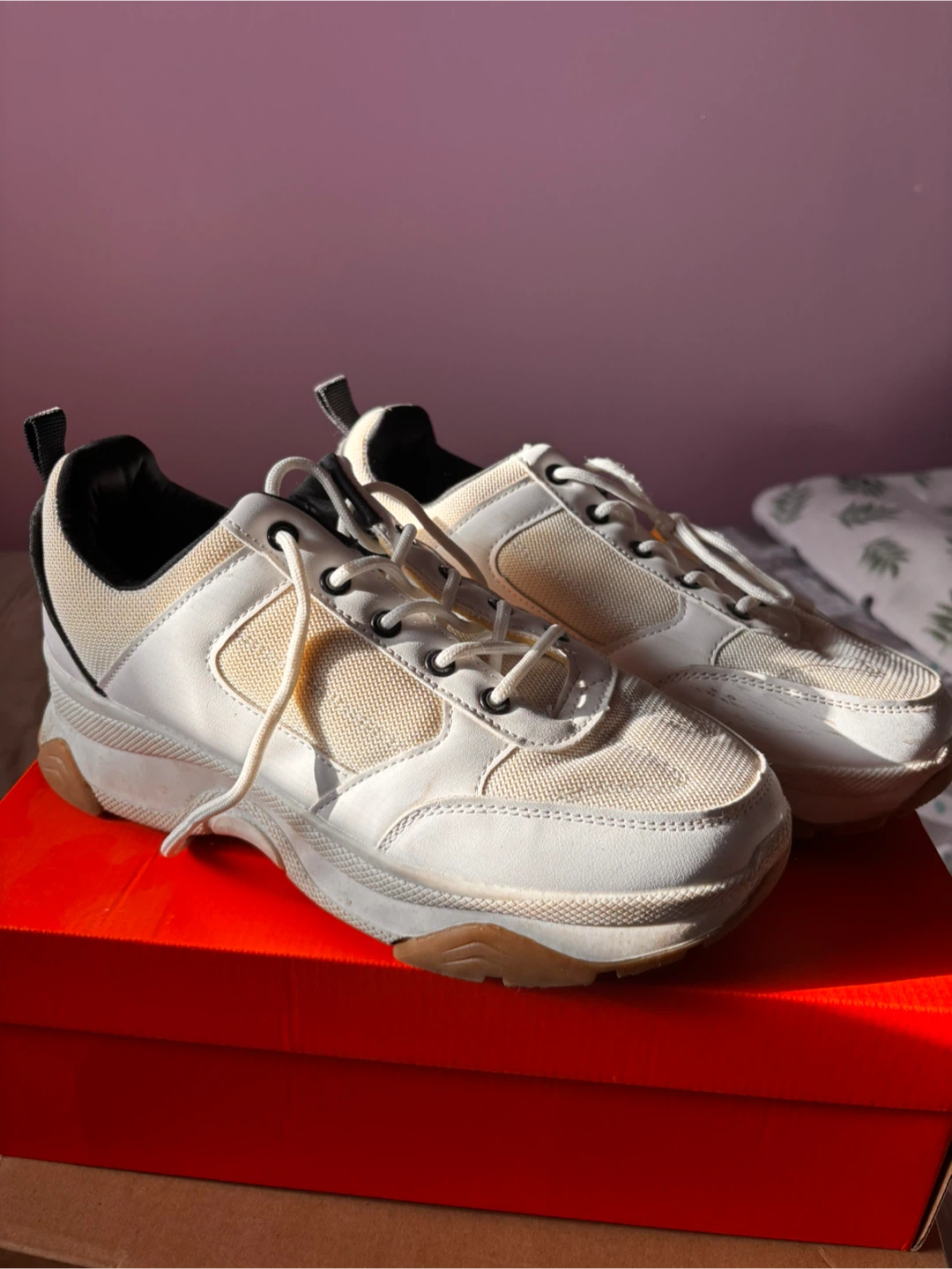 White and Beige Chunky Sneakers - photo 2