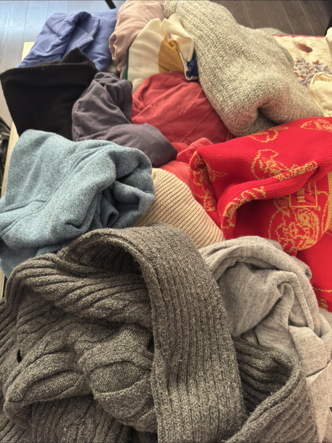 Bundle of Assorted Sweaters and Tops