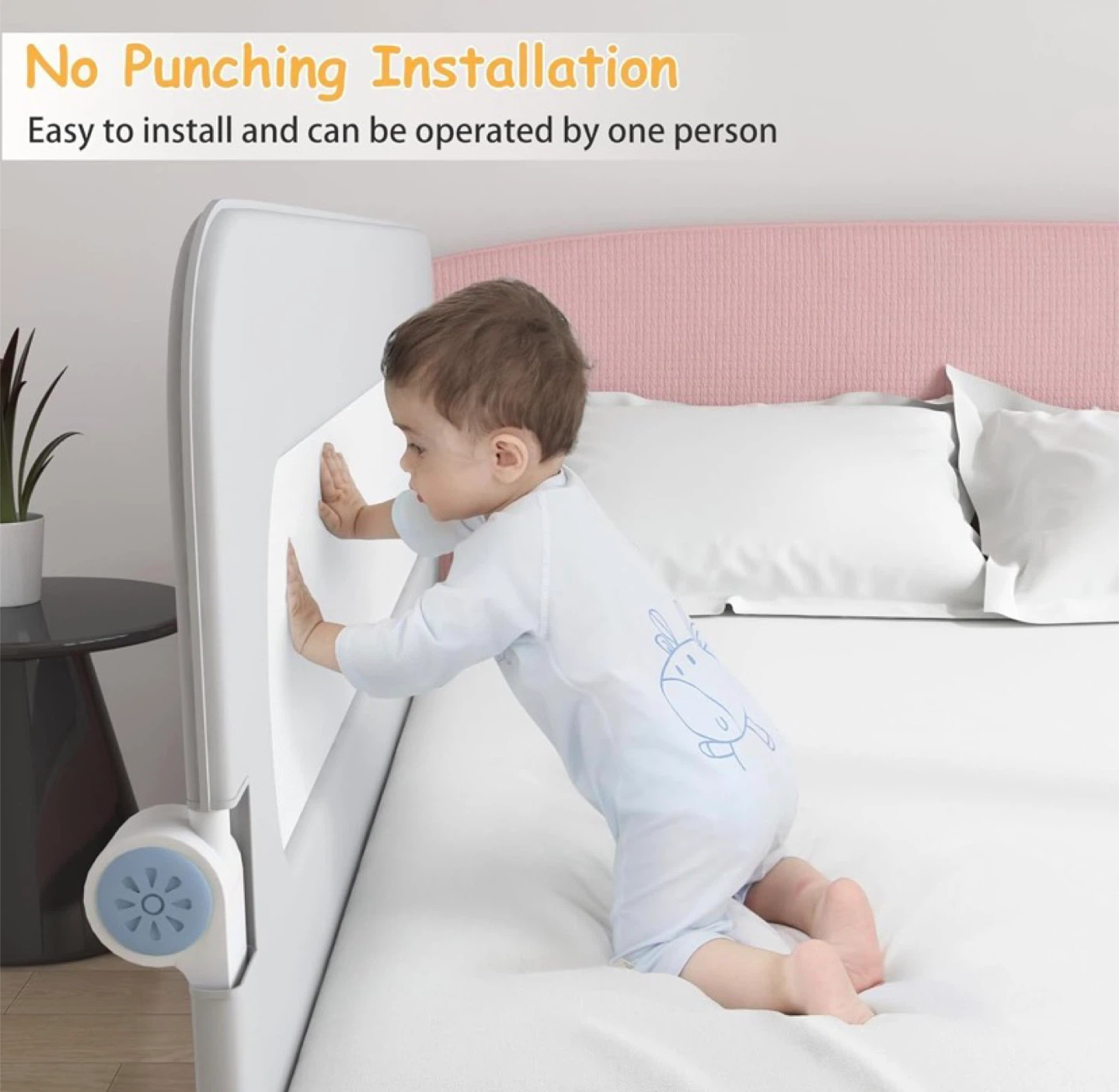 Foldable Baby Bed Rails Guard for Toddlers, Folding  Bed Rail - photo 4