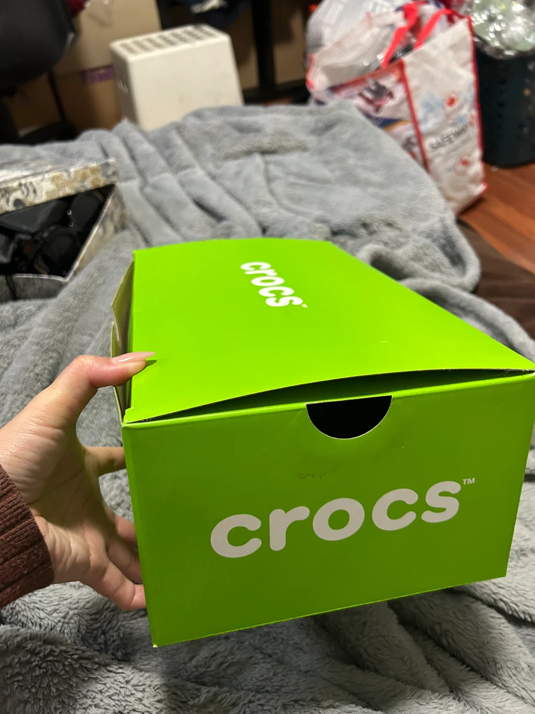 Crocs Black Rubber Rain Boots with White Trim - photo 3