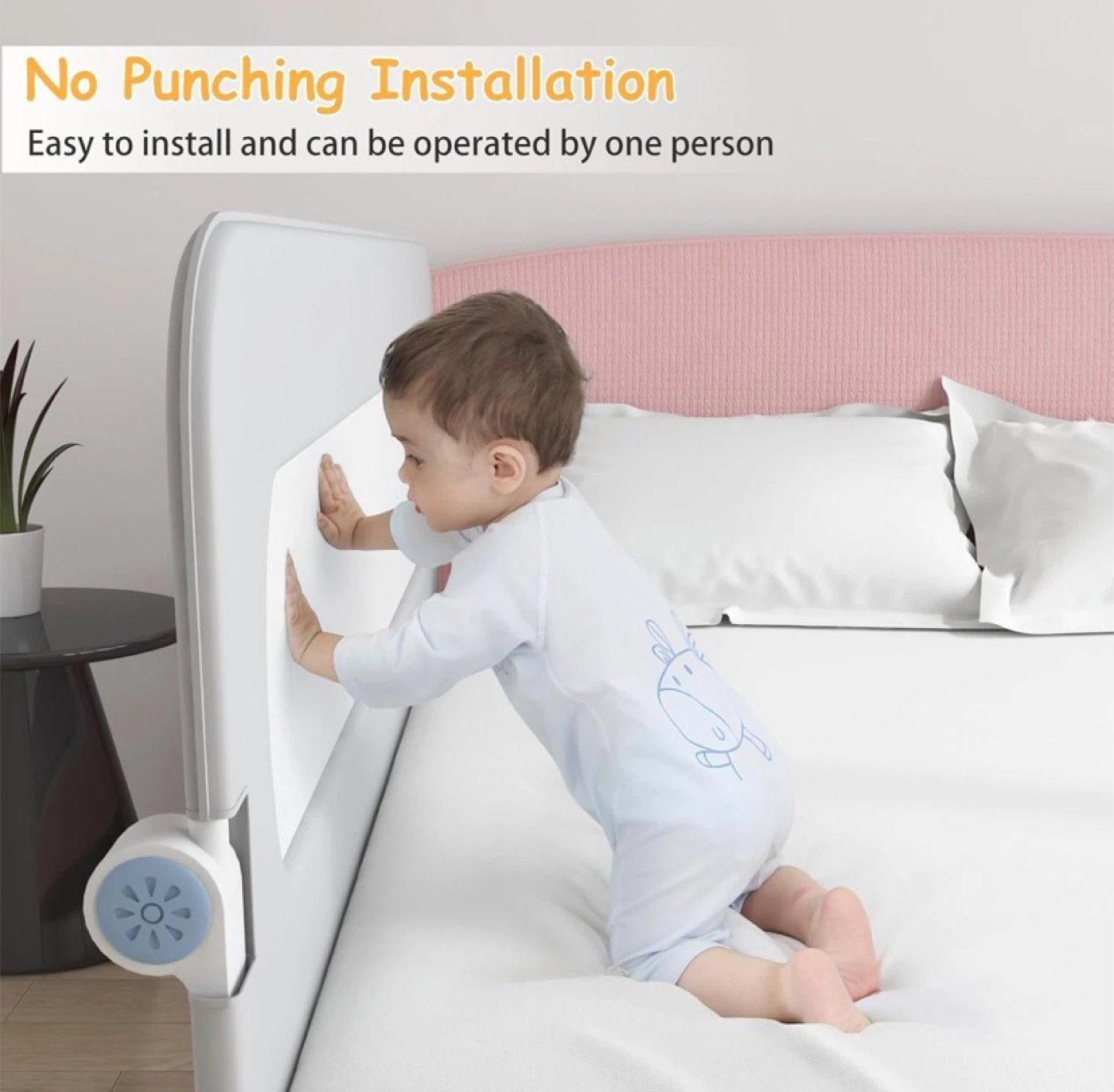 Baby Bed Rails Guard for Toddlers, Folding Swing Down Bed - photo 3