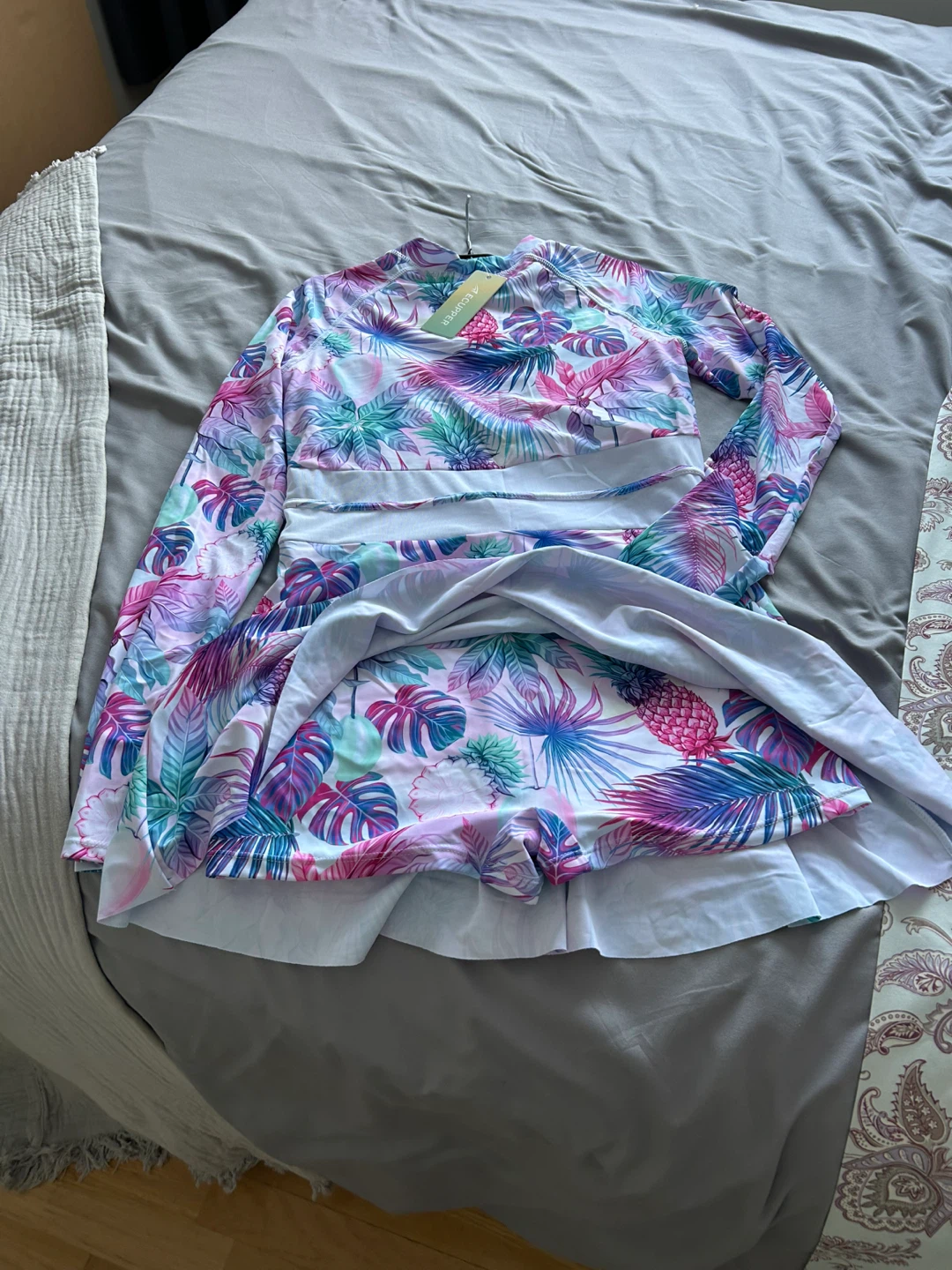NWT med Long Sleeve Rash Guard Swimsuit Dress - photo 3