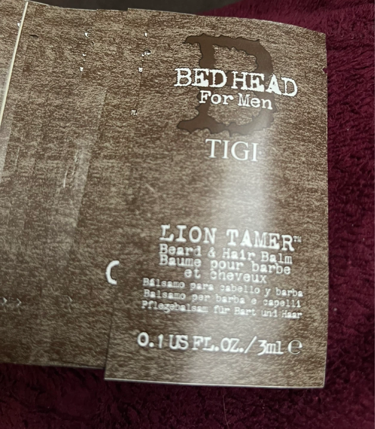 Bed Head For Men TIGI Lion Tamer Beard & Hair Balm Sample (3ml) - photo 2