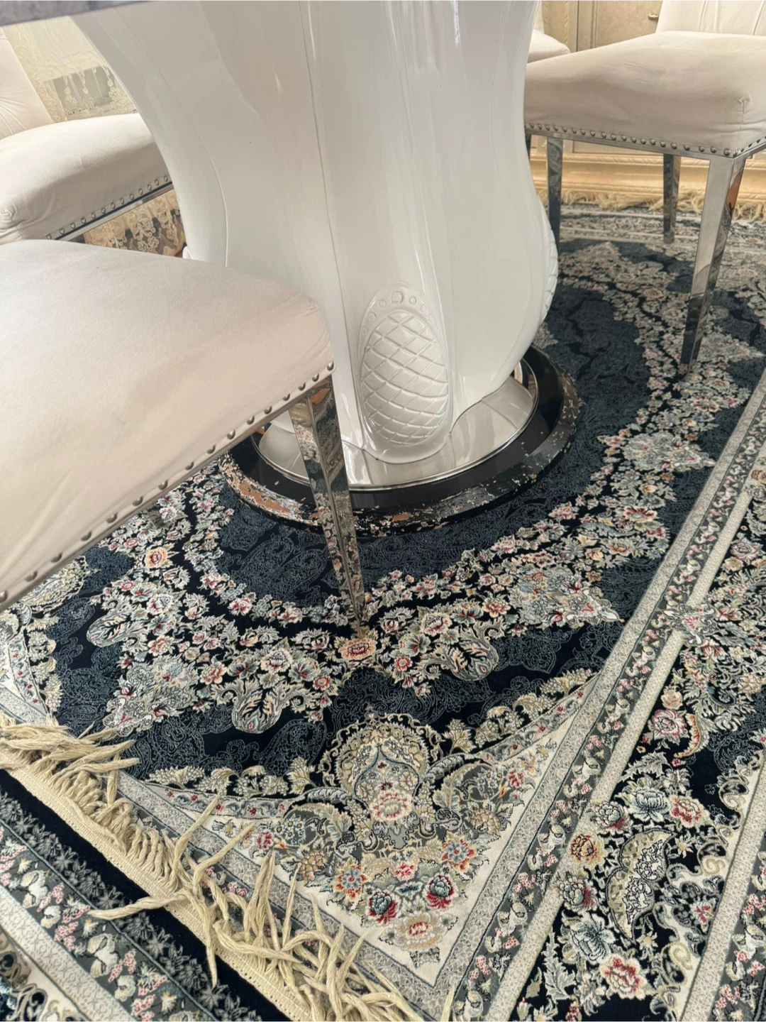 Marble Dining Table with Lazy Susan - photo 4