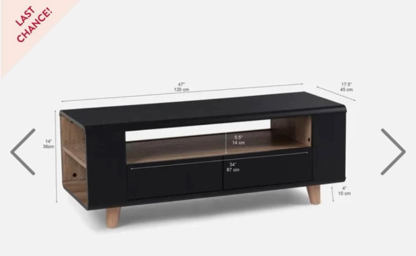 Chelsa Media Unit/TV Stand with Storage - photo 4