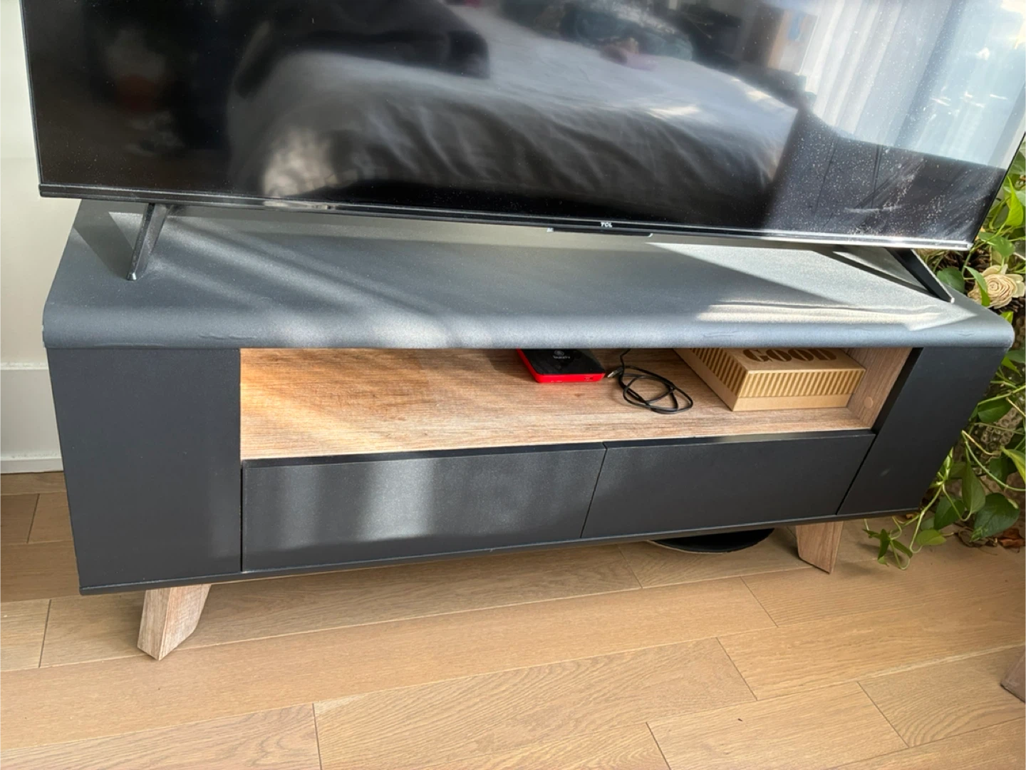Chelsa Media Unit/TV Stand with Storage - photo 2