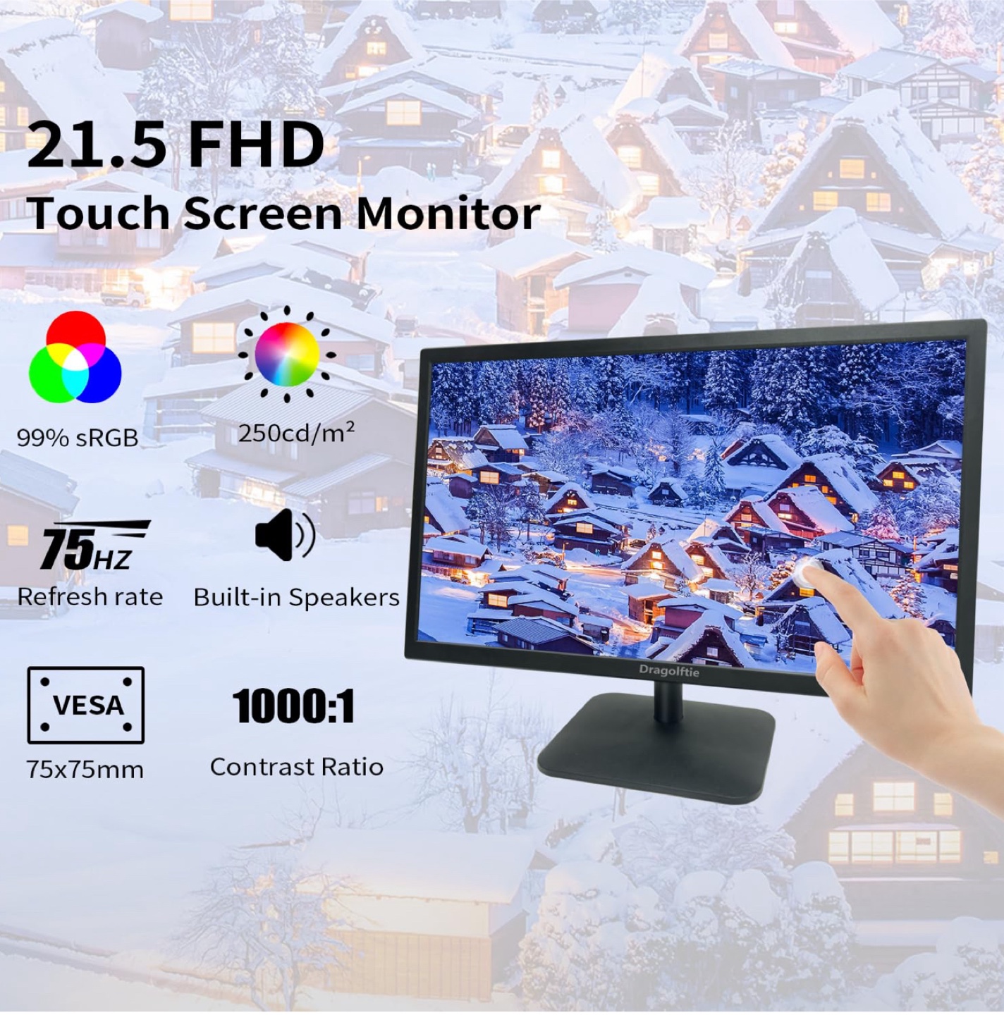 Brand New 21.5" Touchscreen, Full HD Display, Built-in Speaker