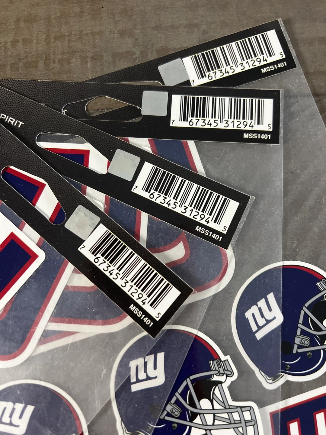 NFL New York Giants "NY" & Helmet Stickers - Set of 5 - photo 4