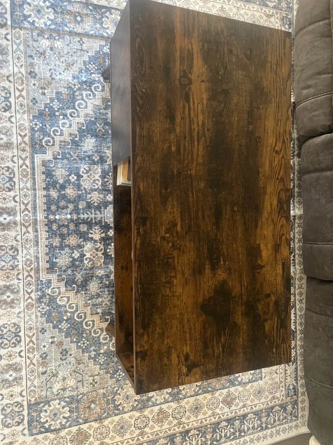 ❗️moving out sale❗️Rustic Wood Coffee Table with Storage Shelf
