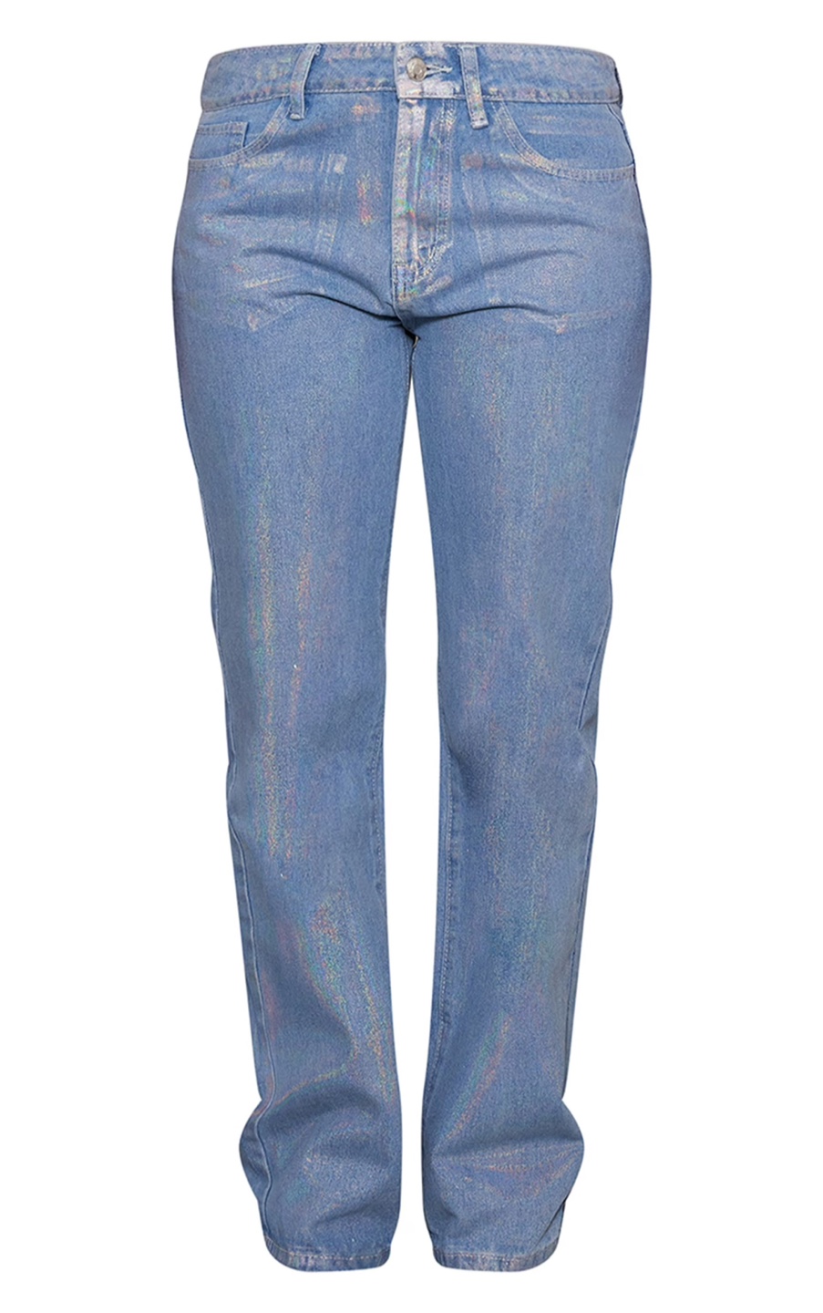 PLT Petite Blue Indicolite Metallic Flare Jeans (Size 6) - photo 2