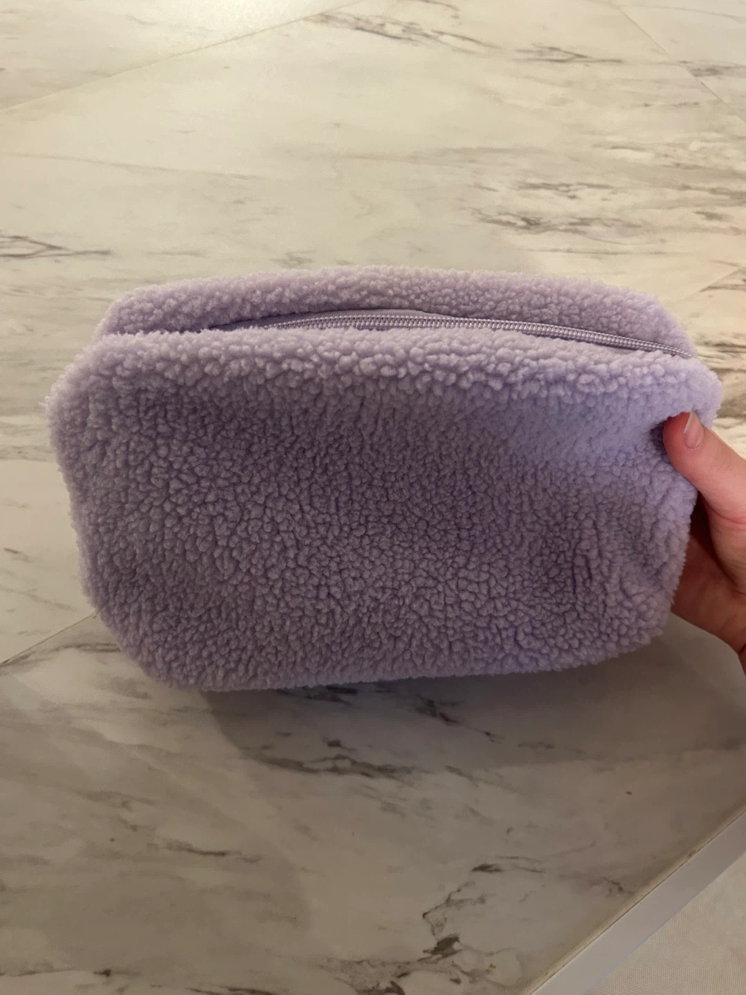 Sephora Lavender Fuzzy Makeup Bag