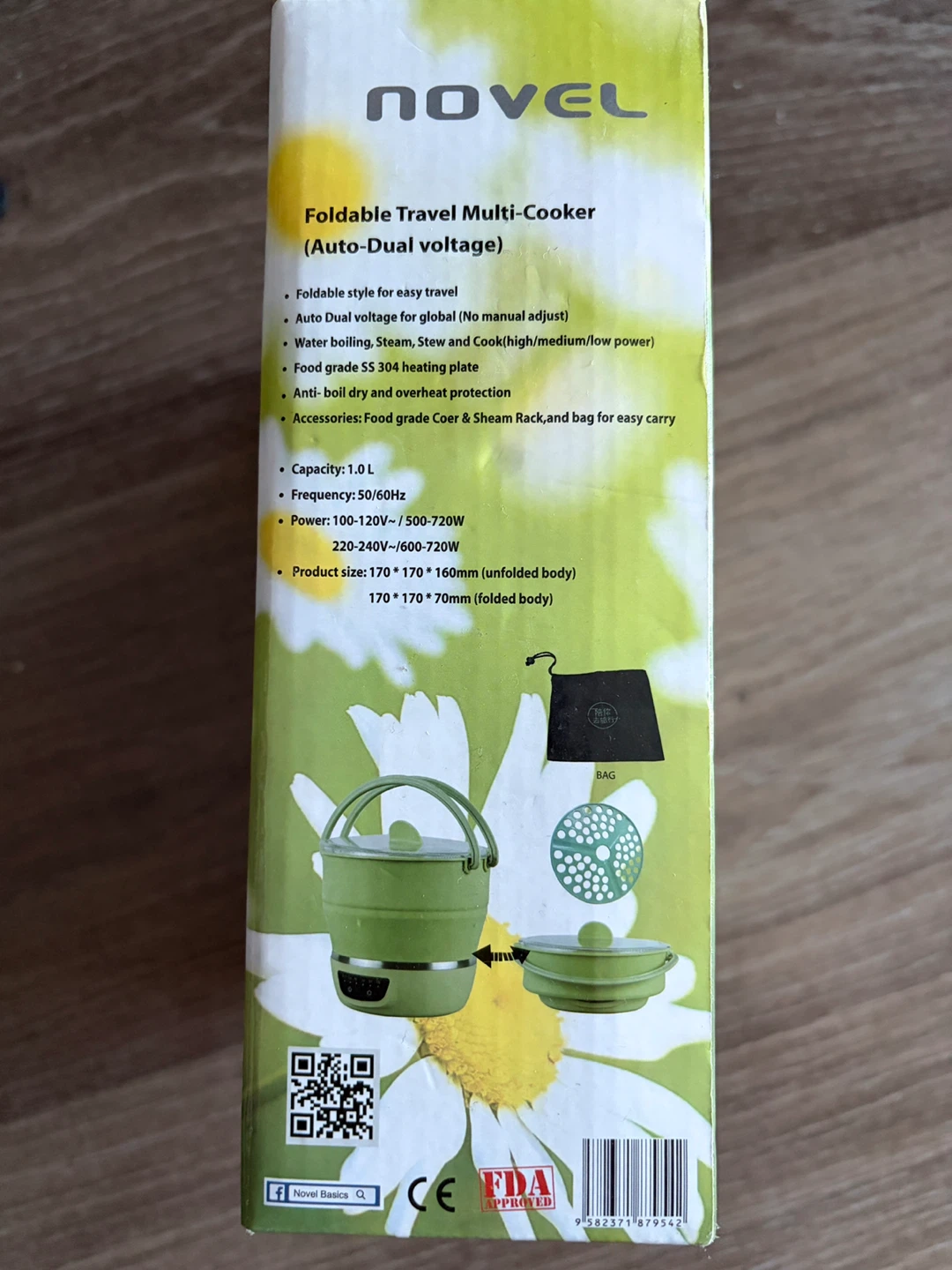 NOVEL Foldable Travel Multi-Cooker (Auto-Dual Voltage) - Green - photo 3