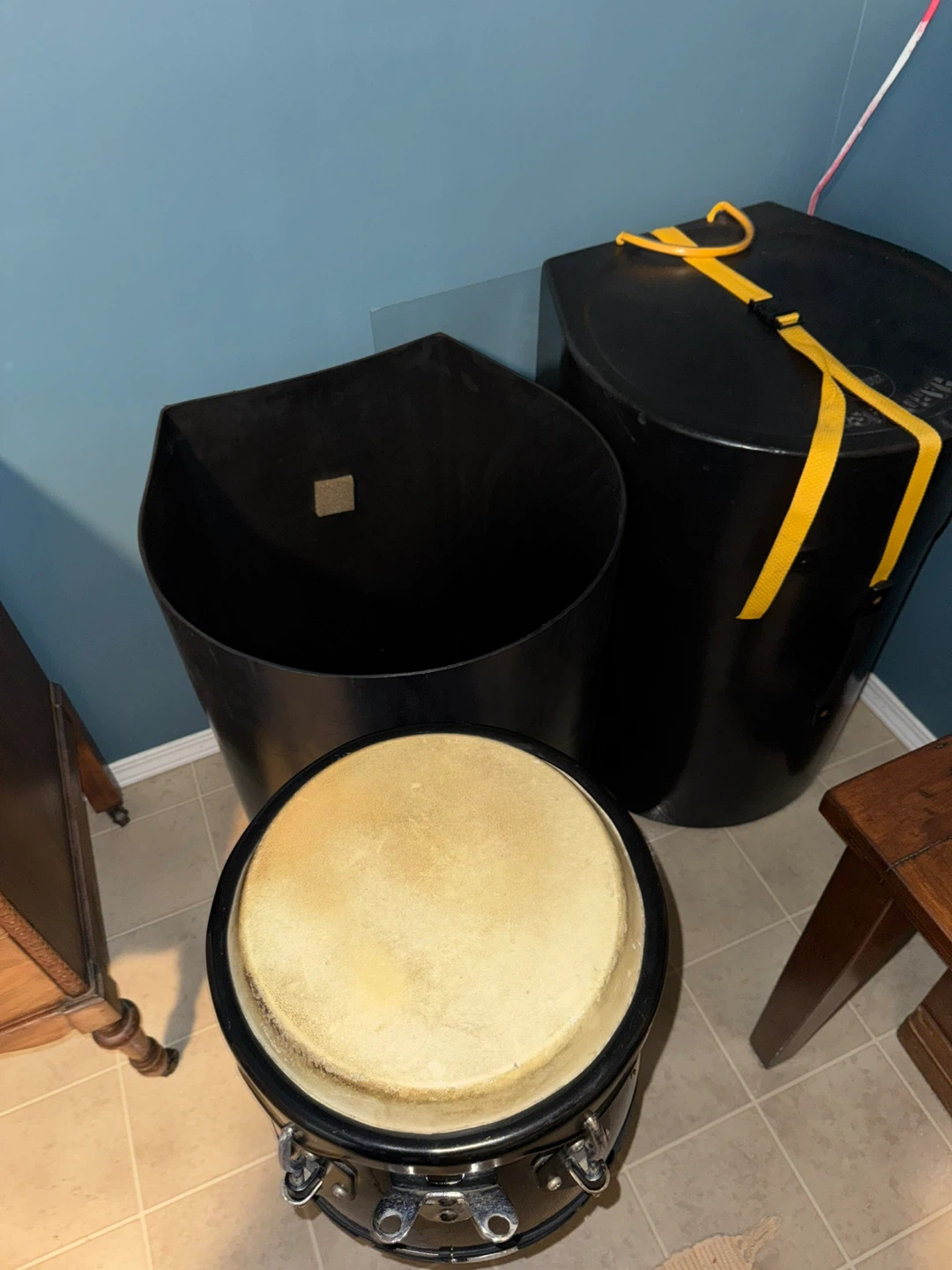 2 Black Conga Drum with Hard Case - photo 3
