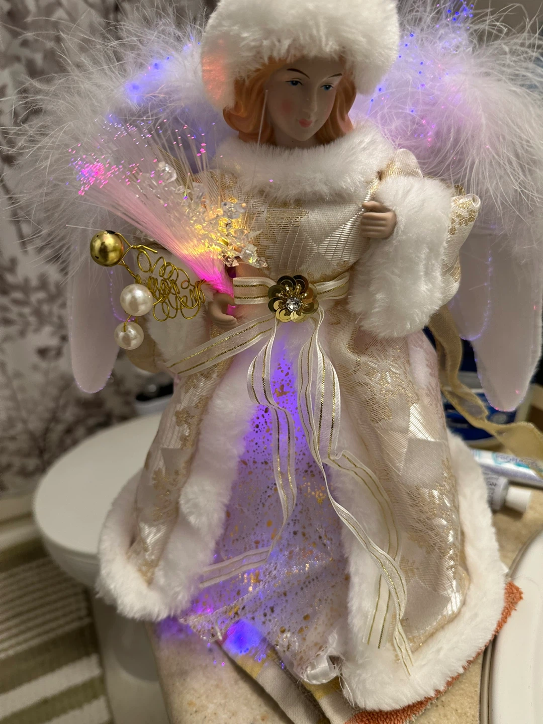 Light-Up Fiber Optic Angel Figurine