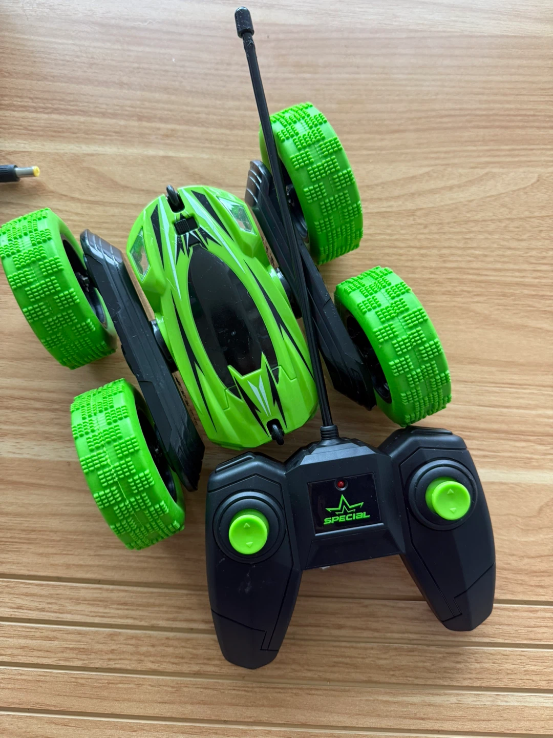 Green Remote Control Stunt Car