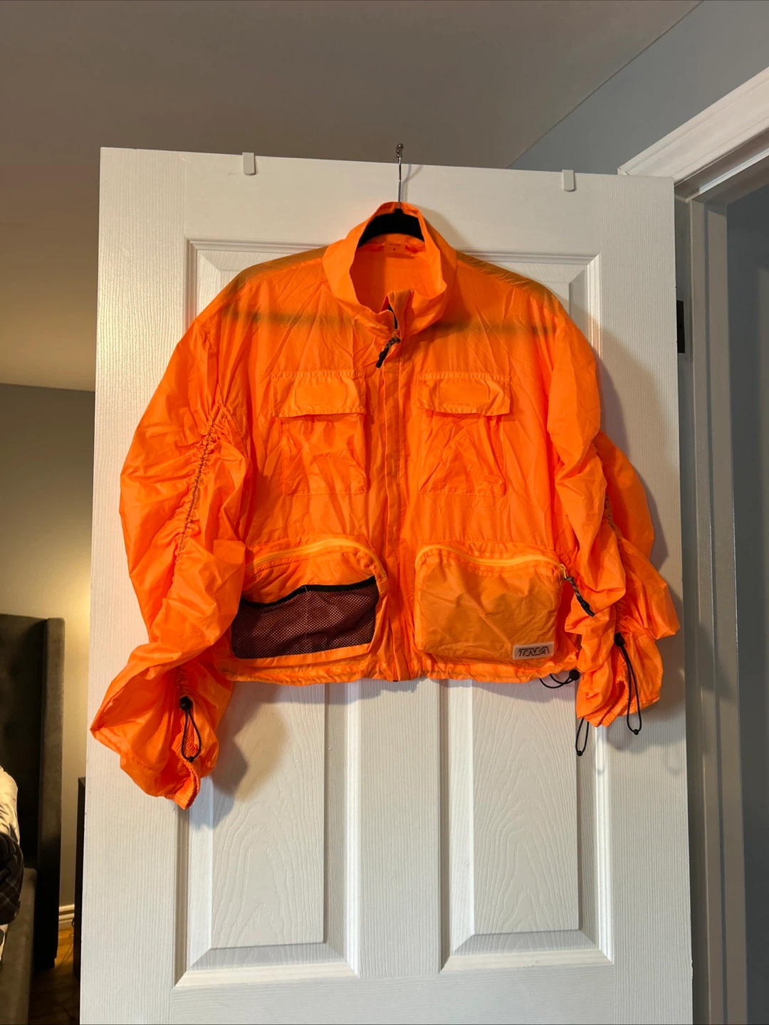 TNA Orange Cropped Windbreaker Jacket - photo 2