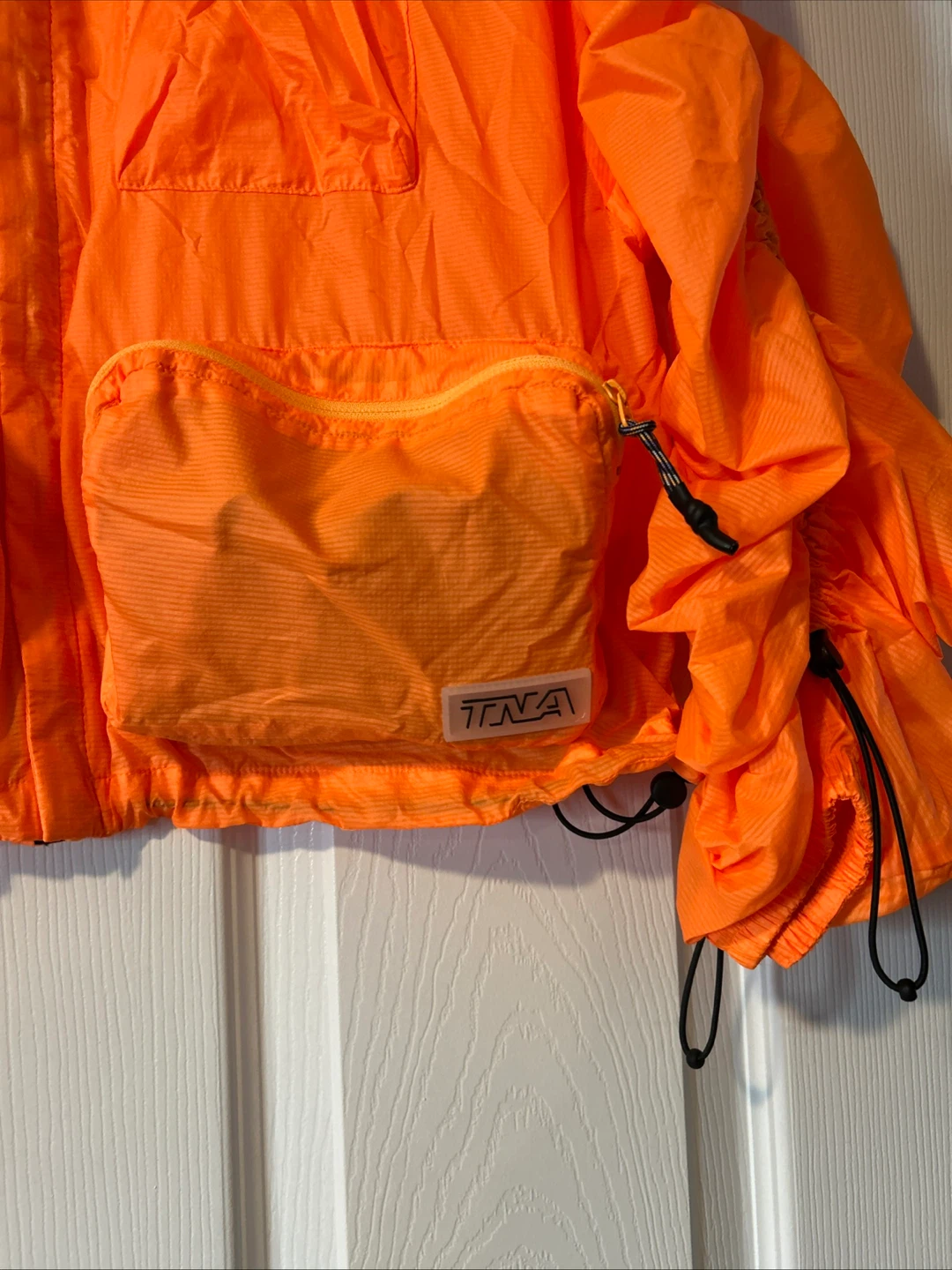 TNA Orange Cropped Windbreaker Jacket - photo 4
