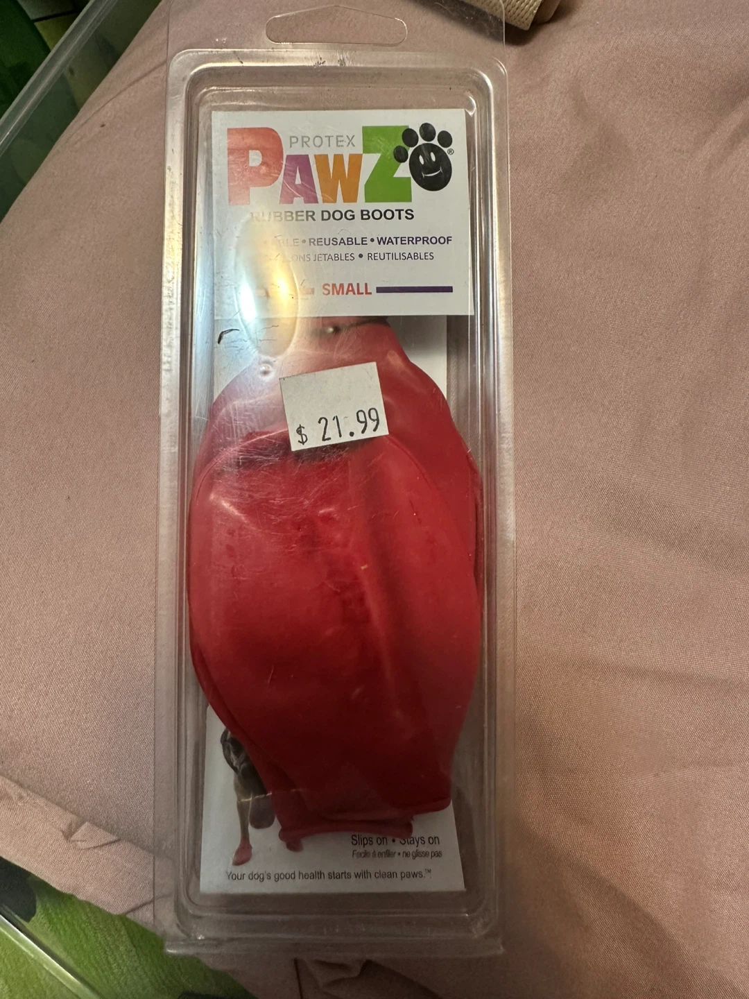 Protex Pawz Rubber Dog Boots - Small - Red