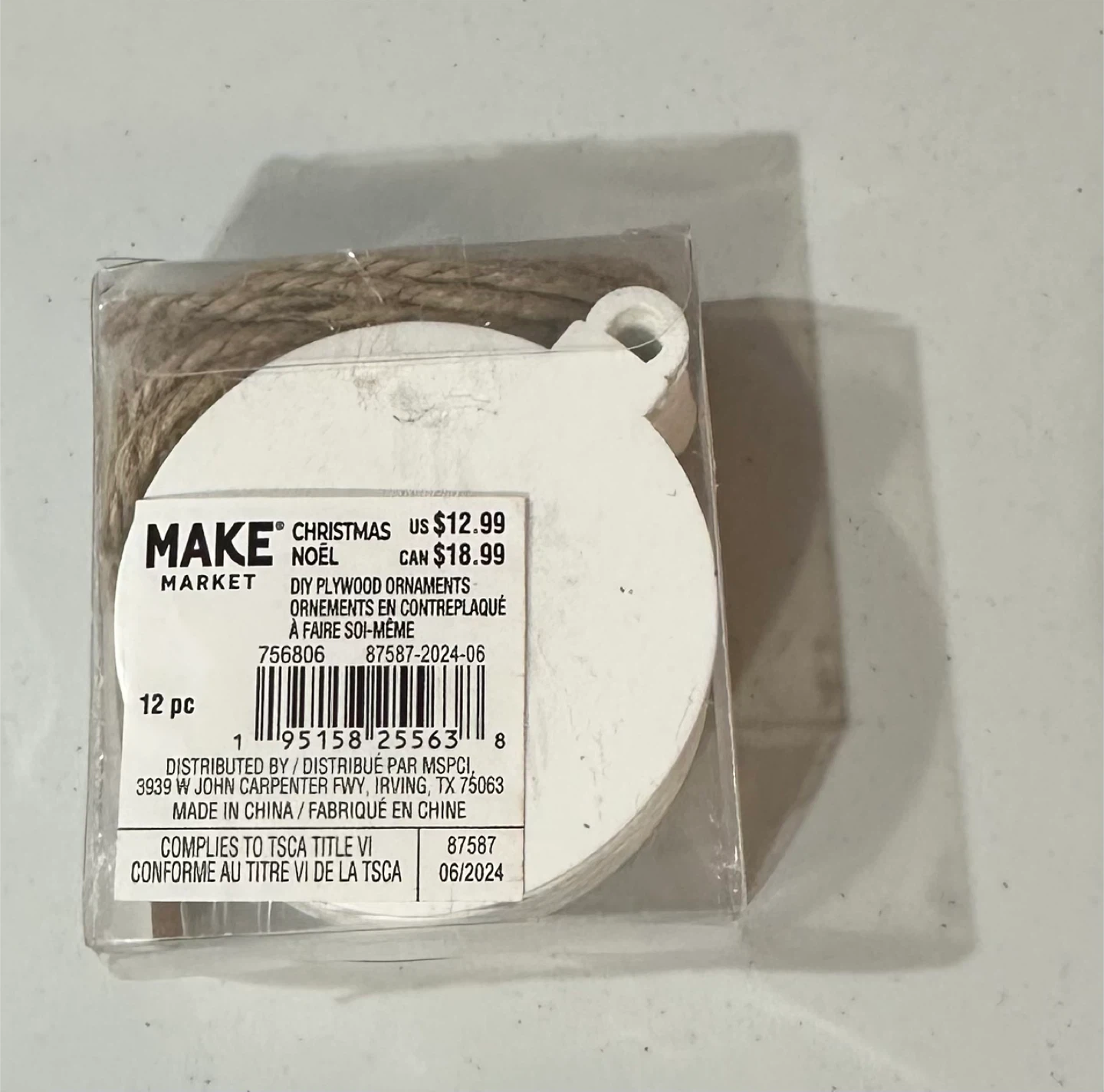 MAKE Market Whitewash Bulb DIY Ornaments - 12 pc - photo 2