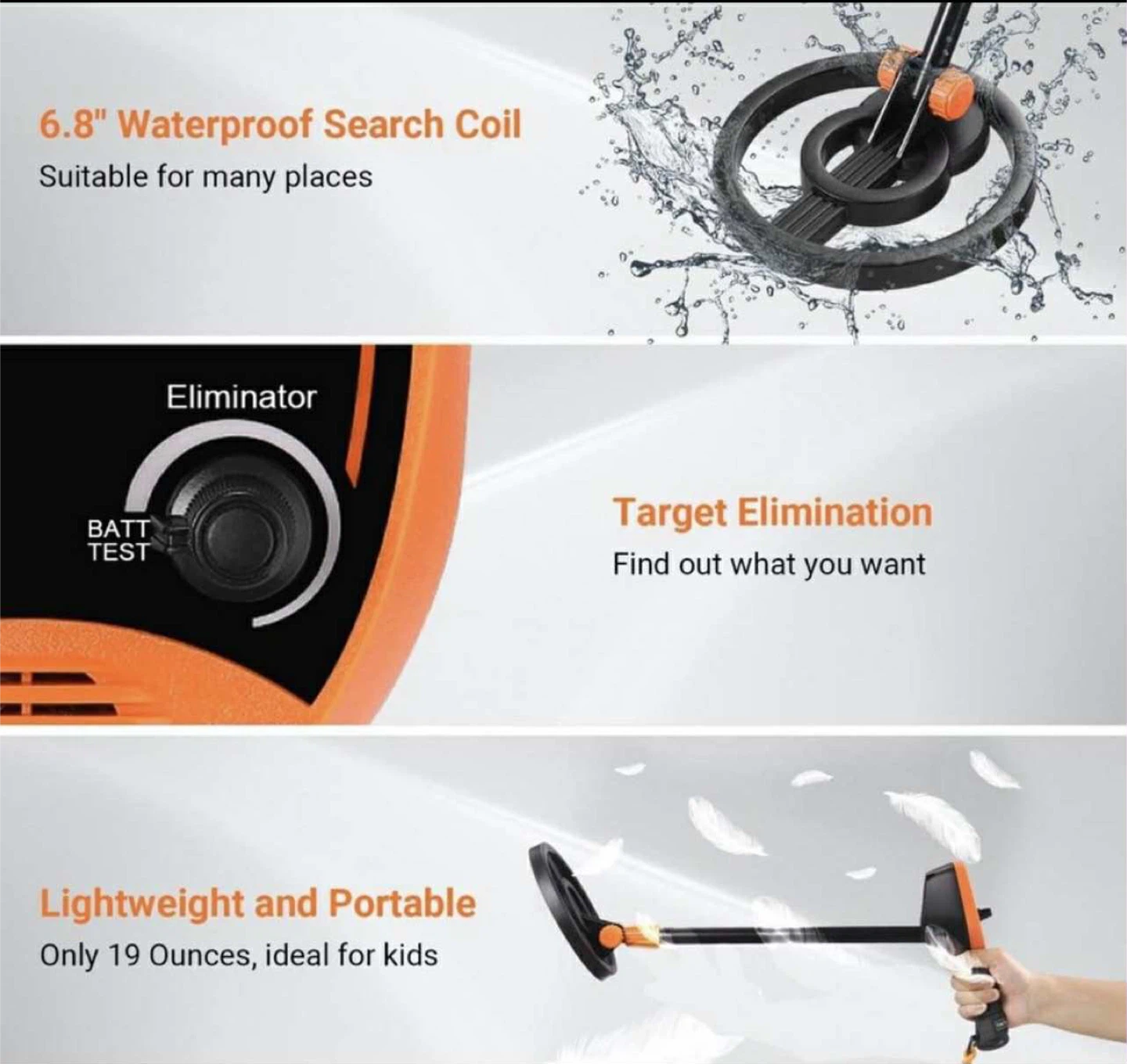 Metal Detector, Gold Finder for Kids, Adjustable Metal Finder - photo 3