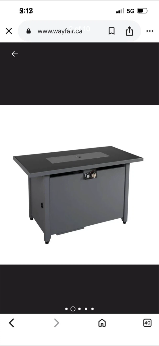 New 43" Rectangular Metal Fireplace - photo 2